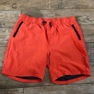 Municipal Bright Orange Athletic Shorts